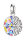Charm-Anhänger aus recyceltem 925er Silber mit buntem Emaille-Fenster, Thomas Sabo Modell: CC1314-691-7