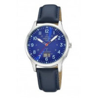 Master Time MTGA-10958-32L Funkuhr Herrenuhr Aviation Blau Leder