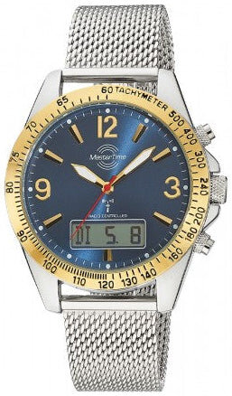 Master Time Herrenuhr Sporty Big Date Chronograph Bicolor Blau - Nodell: MTGA-10964-32M