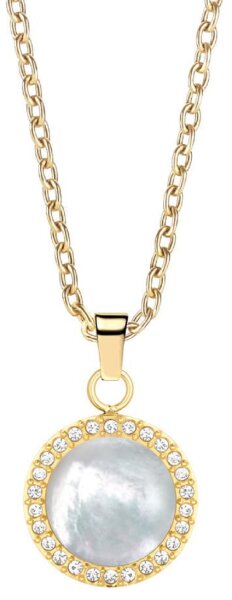 Arctic Pearls Elegante Goldglänzende Halskette mit Schimmerndem Perlmutt-Anhänger - Bering Modell: 452-27-450