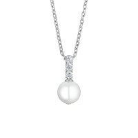 Arktische Perlen Halskette Edelstahl  mit schimmernden Kristallen - BERING Modell: 456-17-500