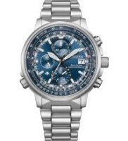 Citizen Promaster Sky Eco-Drive Herrenuhr, Funk-Solaruhr aus Edelstahl, grünes Zifferblatt (AT8304-57W)