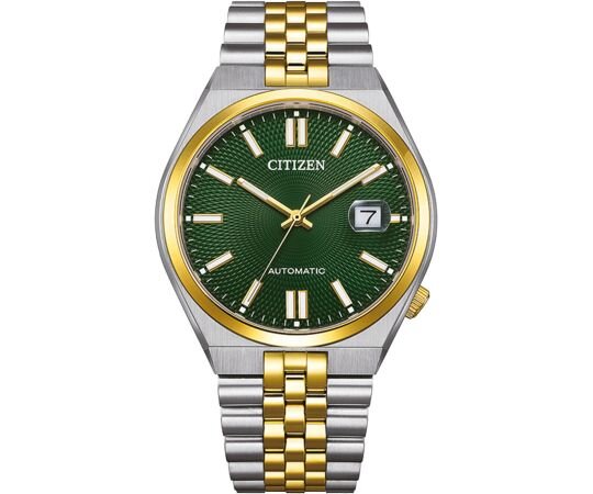 Citizen Tsuyosa NK0024-54X: Elegante Herren-Automatikuhr mit Grünem Zifferblatt, Edelstahl