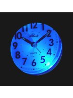 Atlanta Geräuschloser Quarz-Tischwecker mit Snooze, Leuchtzeiger, Hellgrau/Silberfarben - Atlanta  Modell: 2173/X