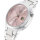 Damen Funkuhr elegant, Edelstahl-Armband, rosa Zifferblatt - Master Time Modell: MTLA-10914-81M