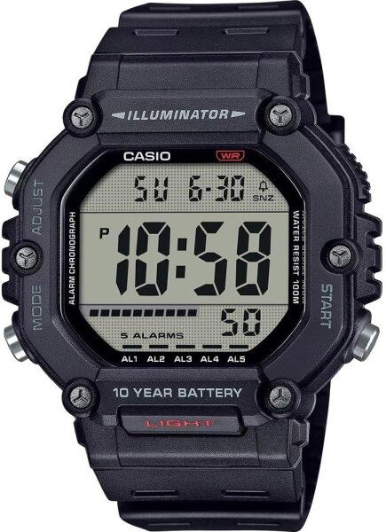 Herren Digitaluhr, LCD-Display, schwarz - Casio Modell: AE-1600H-1AVEF
