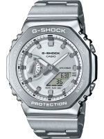 Herrenuhr, G-Shock Edelstahl - Silbernes Zifferblatt -...