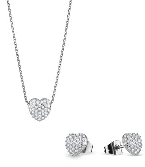 Schmuck-Set aus Edelstahl - Herz - BERING Modell: 468-768-Steel