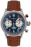 Herrenuhr, Automatik aus Edelstahl - Blaues Zifferblatt -...