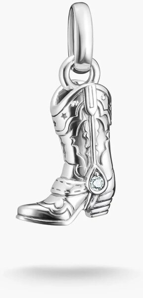 Charm-Anhänger Cowboystiefel Connect Silber