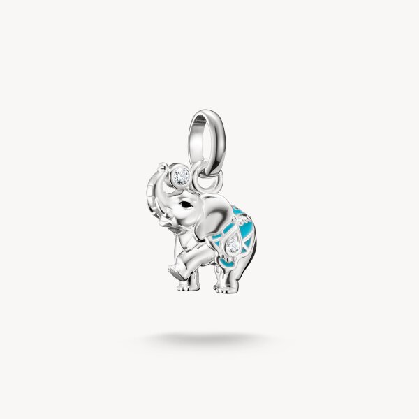 Damen Charm-Anhänger Elefant, türkisfarbene Emaille - THOMAS SABO Modell: CC1327-041-17