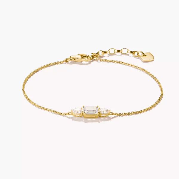 Damenarmband, 18k vergoldet, weiße Zirkonia - THOMAS SABO Modell: A2221-414-14-VG