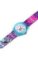 Scout Kinderuhr analog zur Serie Heartbeat und Pony Love lila pinkem Kunstlederband, Pferde-Motiven und Dornschließe