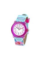 Scout Kinderuhr analog aus der Serie "Crystal" mit buntem Kunstlederband mit Meeres-Motiven und Quarzwerk