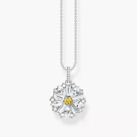 Kette mit Anhänger Blume Lovely Daisy Silber