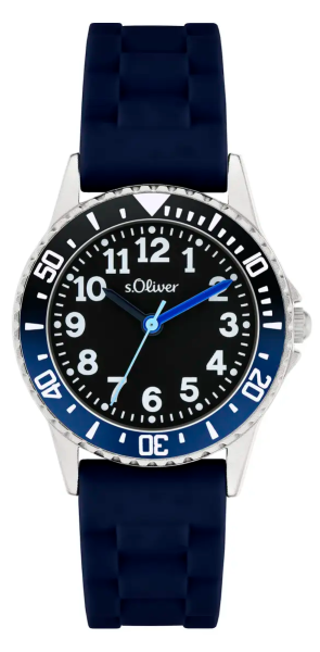 Kinderuhr, schlichtes Zifferblatt - s.Oliver Modell: SO-4518-PQ