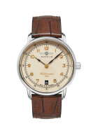 Zeppelin Damenuhr Quarz mit Mondphase und Lederarmband