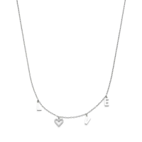 s.Oliver Halskette mit Love-Schriftzug und Herz-Motiv - Modell: SOJ-0103-N-47