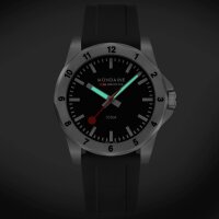 Numeri, Schwarzes Silikon, 42 mm