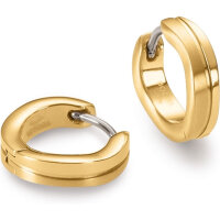 Damen Ohrringe aus Titan, Goldfarben 10 mm - Boccia...