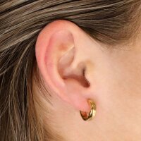 Damen Ohrringe aus Titan, Goldfarben 10 mm - Boccia...