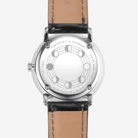 Herrenuhr mit blauem Zifferblatt und Lederarmband - Sternglas Modell: S01-NM06-BR03